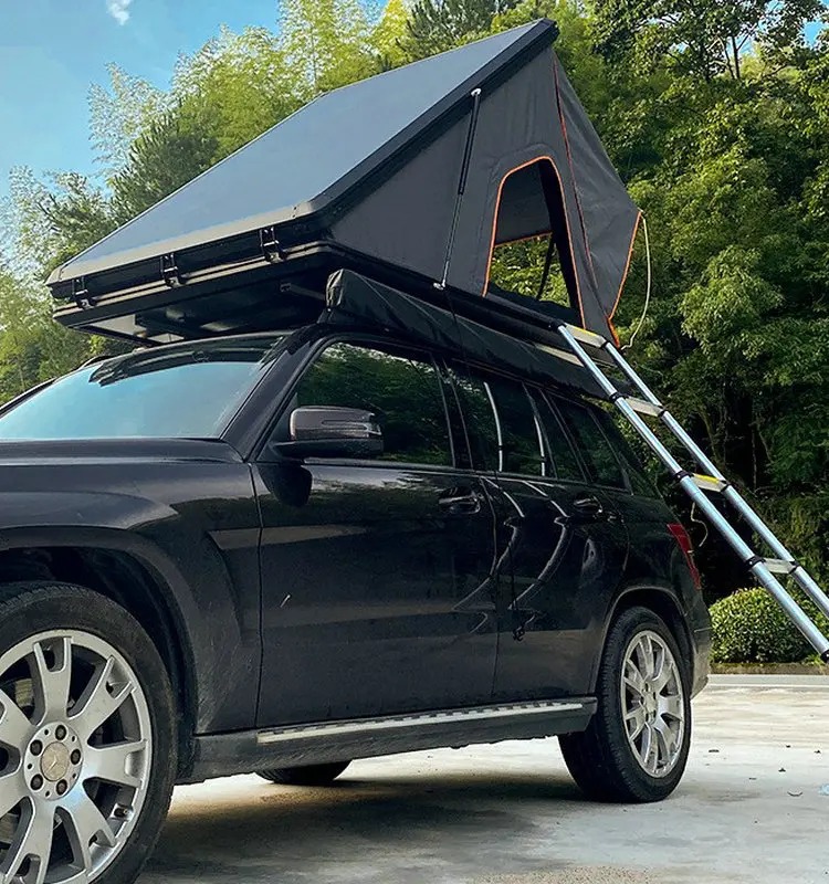 Customize Adventure Triangle Aluminum Hard Shell Roof Top Tent Waterproof Quick Automatic Opening 2-3 Person Cars Dachzelt